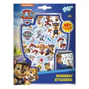 PAW Patrol Verplaatsbare raamstickers - 45 stuks - 4 vellen - Met speelachtergrond - Speelgoed Kinderen - Knutselen - Voor meisjes en jongens - Ook voor kleuters - Vanaf 3 jaar - Totum