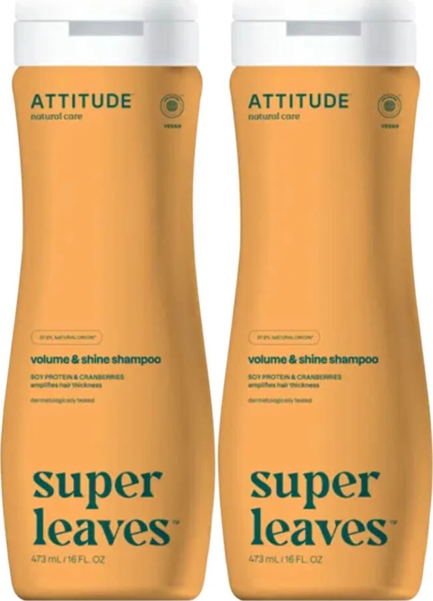 2x Attitude Shampoo Volume Shine Soy Protein & Cranberries 473 ml