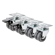 PARKSIDE Wieltjes set, zwenkwielen voor meubels en kisten (Dubbele wielen, 4-delig)