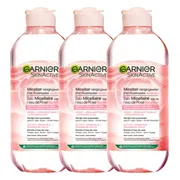 3x Garnier SkinActive Rozenwater Micellair Reinigingswater 400 ml