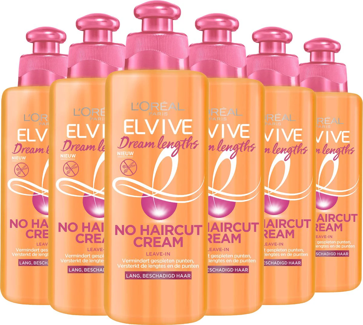 6x L'Oréal Elvive Dream Lengths No Haircut Cream 200 ml