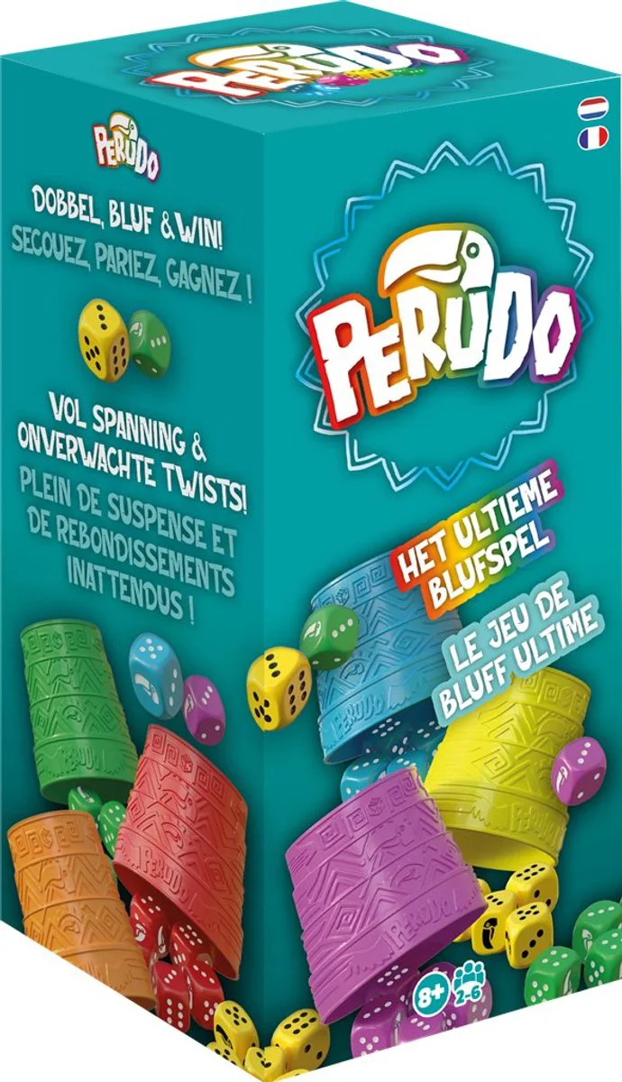 Perudo - Dobbelspel - Bluffen & Strategie - Gezelschapsspel voor 2 tot 6 spelers