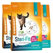 3x Fokker Steri-Fit Kattenvoer Skin & Coat 2,5 kg