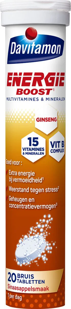 Davitamon Energie Boost Multivitamines Mineralen 20 Bruistabletten