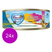 24x Renske Vers Gestoomd Complete Menu Hondenvoer Nat Puppy Kip - Lam 95 gr