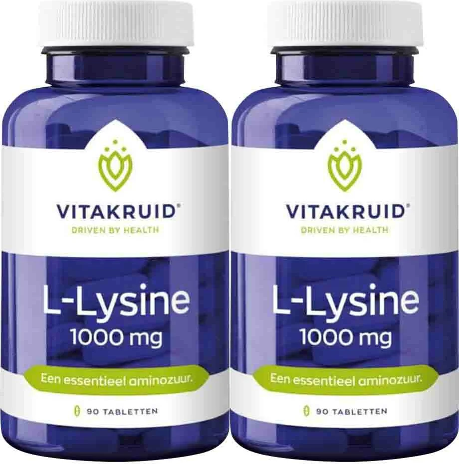 2x Vitakruid L-Lysine 1000 mg 90 tabletten