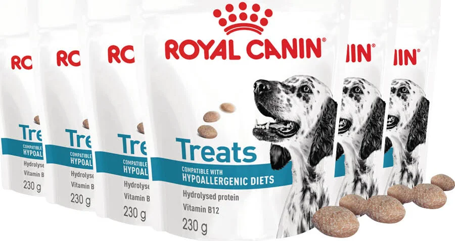 6x Royal Canin Hondensnack Hypoallergenic Treats 230 gr