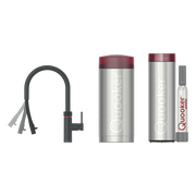Quooker COMBI+ & Quooker Flex Round Zwart & Quooker CUBE