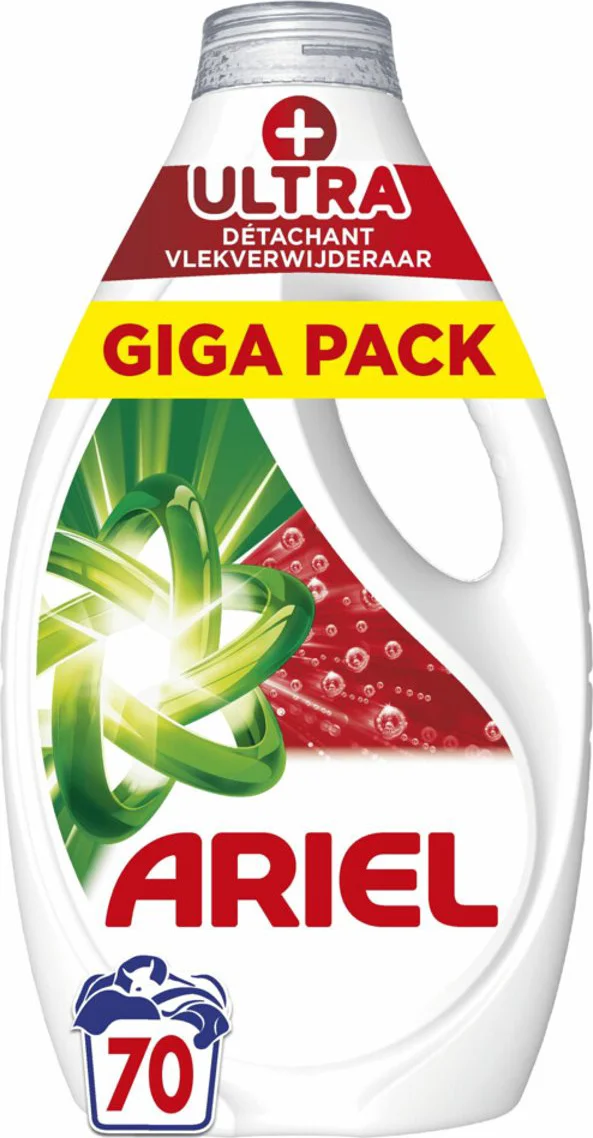 Ariel Vloeibaar Wasmiddel +Ultra Vlekverwijderaar 70 Wasbeurten 3150 ml