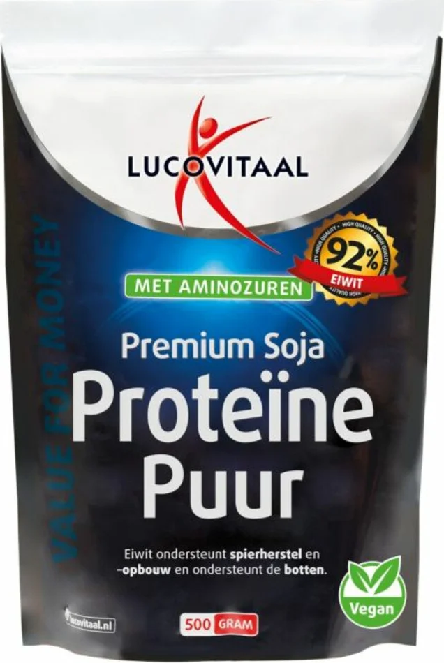 3x Lucovitaal Premium Soja Proteïne Puur 500 gr