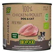 BF Petfood Biofood Organic Hond en Kat 100% Kip 200 gr