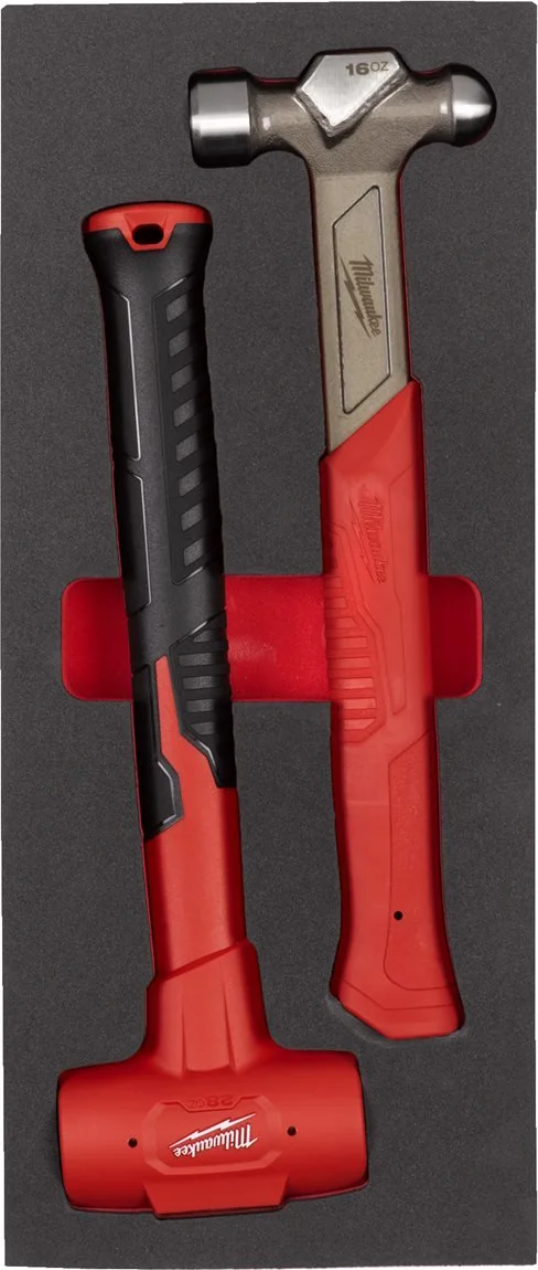 Milwaukee TOOLGUARD™ Foam inlay bolkophamer 450g & terugslagvrije hamer 790g - 4932493254