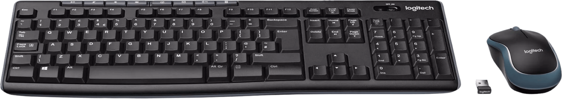 Logitech MK270 Draadloos Toetsenbord en Muis QWERTY