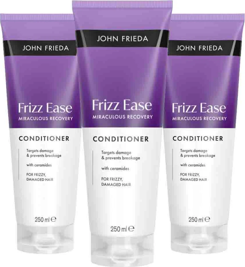 3x John Frieda Frizz Ease Conditioner 250 ml