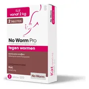 No Worm Pro Ontworming Tabletten Kat vanaf 2 kg 2 tabletten