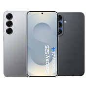 Samsung Galaxy S25 256GB Zilver 5G + Samsung Kindsuit Back Cover Zwart