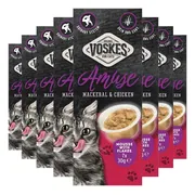 8x Voskes Kattensnack Mousse Makreel&Kip 7x30 gr