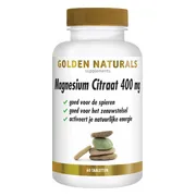 Golden Naturals Magnesium Citraat 400mg Vegan 60 tabletten