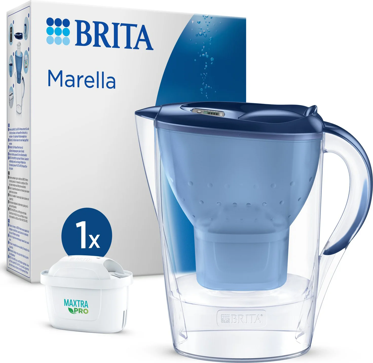 Brita Waterfilterkan Marella Blauw + 1 Maxtra Filterpatroon 2,4LT