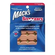 Macks Snoozers Silicone Putty Earplugs 6PR