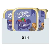 11x Edgard & Cooper Kuipje Vers Vlees Hondenvoer Rund - Eend 150 gr