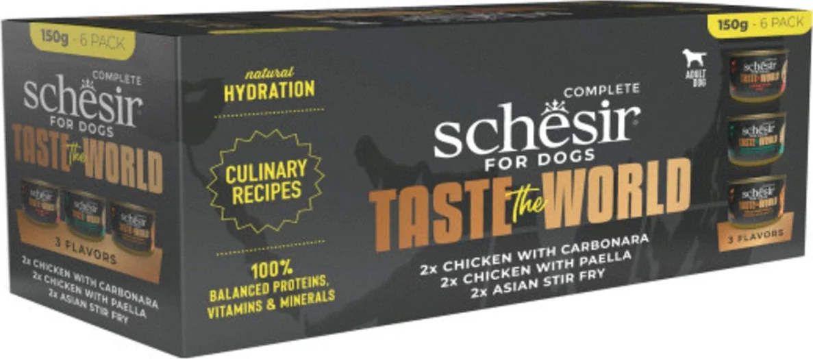 Schesir Taste The World Hond Variatie-Pack 6 x 150 gr