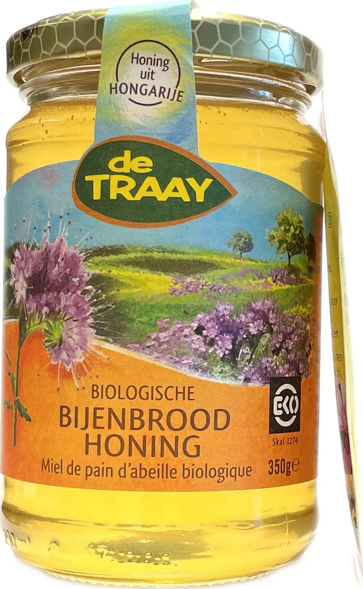 De Traay Bijenbrood Honing Biologisch 350GR