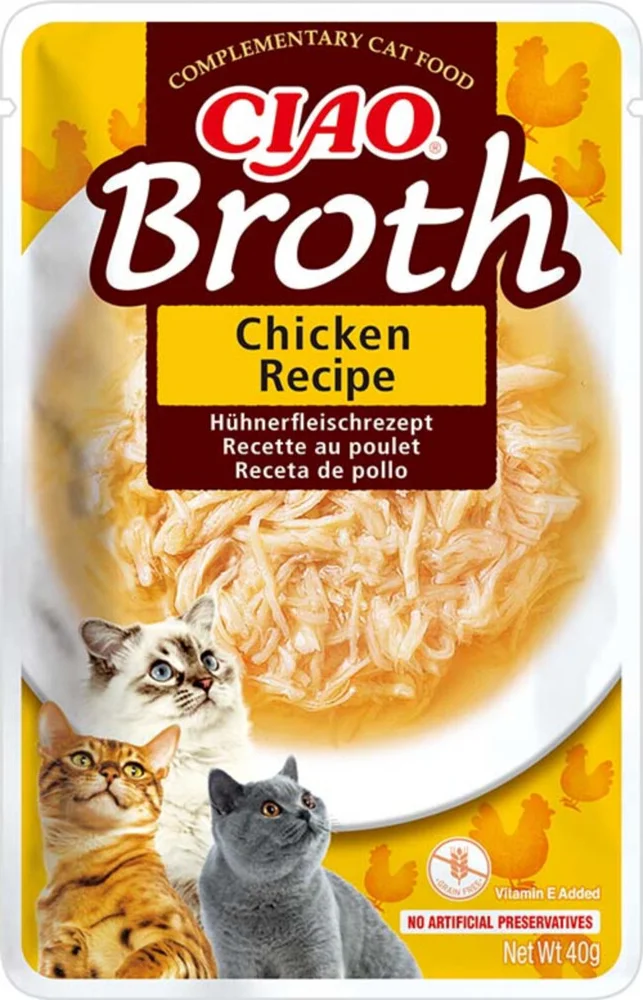 12x Ciao Broth Kattensnack Chicken 40 gr