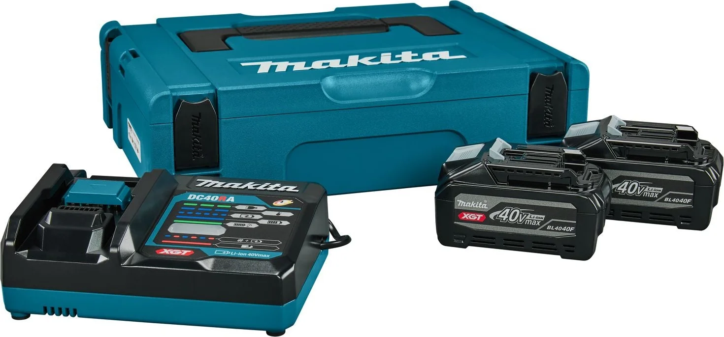 Makita Accu Starterset XGT DC40RA 2x BL4040F - 1911B9-4