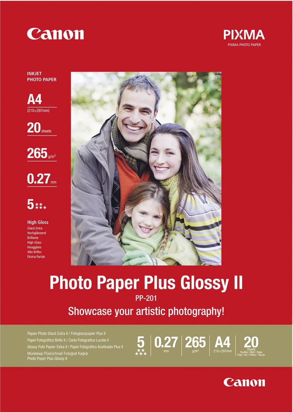 Canon PP-201 Glossy Plus Fotopapier 20 Vellen A4