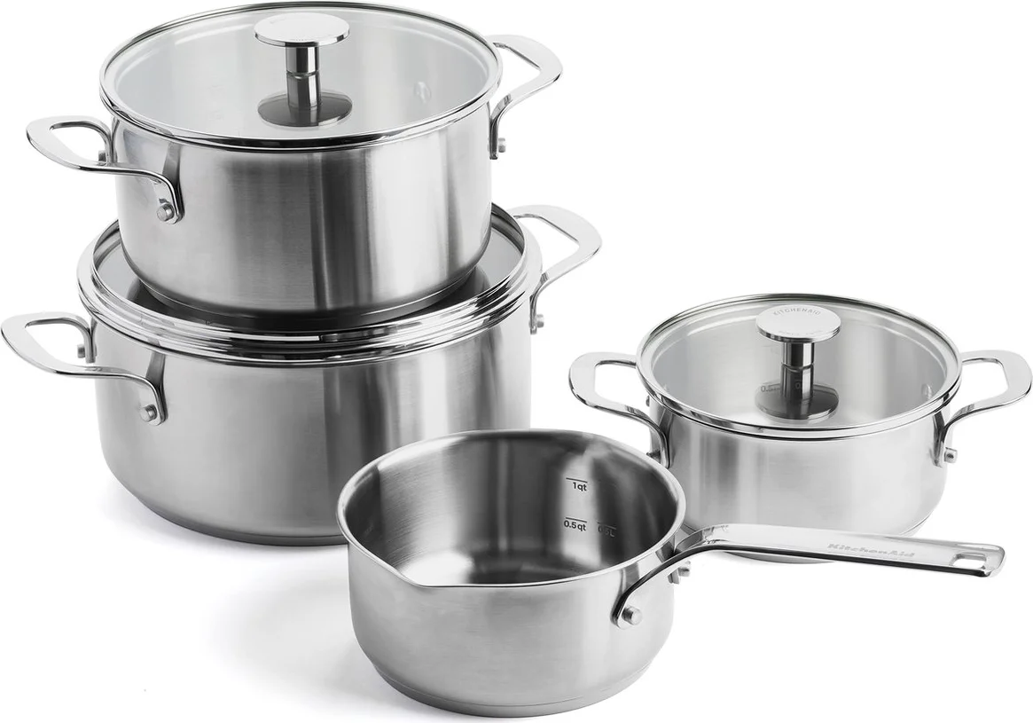 KitchenAid rvs Pannenset 4-delig