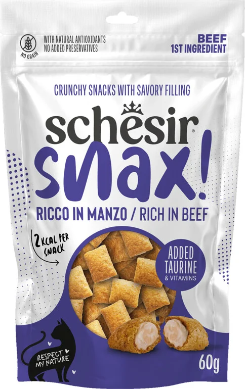 8x Schesir Snax! Kat Rund 60 gr