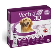 Vectra Anti-vlo & Teek 3D Hond L 25-40 kg 3 stuks