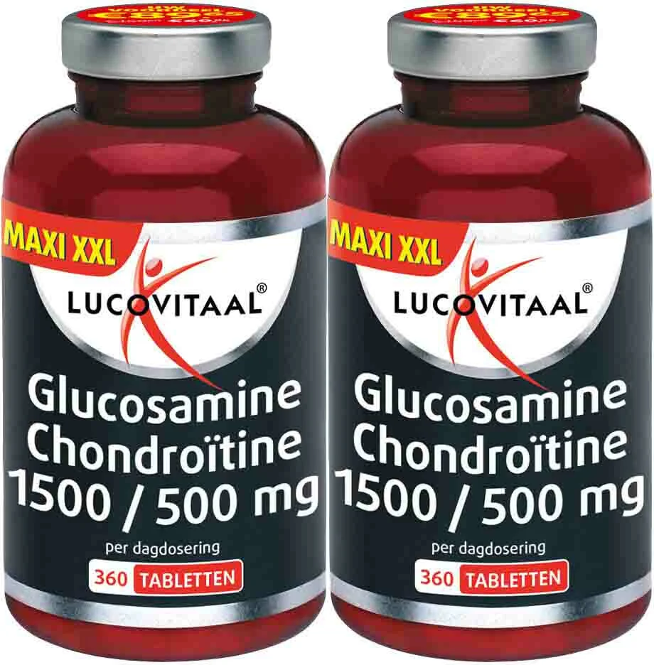 2x Lucovitaal Glucosamine Chondroïtine 1500/500 mg 360 tabletten