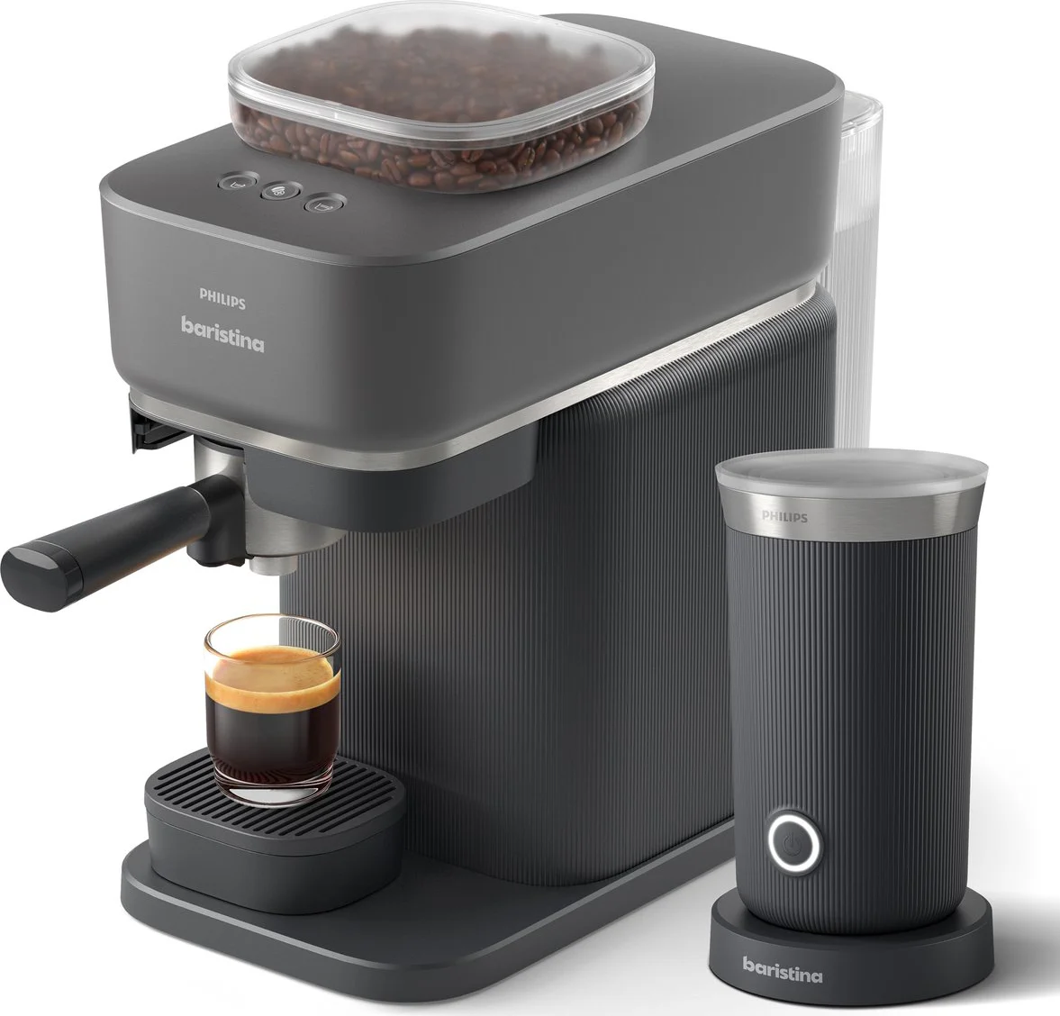 Philips Baristina BAR308/60 Zwart + Melkopschuimer