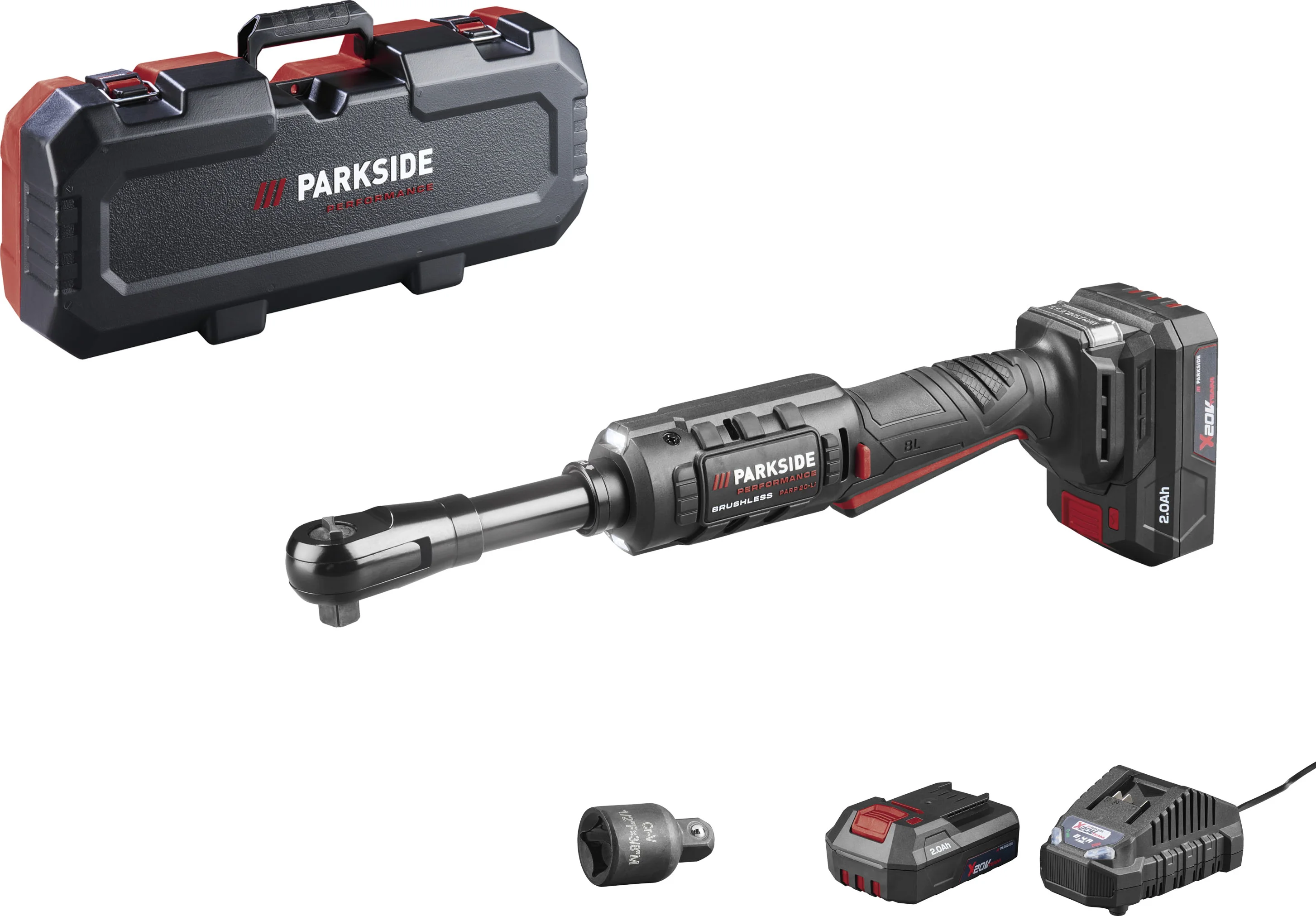 PARKSIDE PERFORMANCE Accu-ratel 20 V 75 Nm, met accu 2 Ah en lader 2,4 A