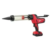 Milwaukee M18 C18 PCG/400T-201B Accu lijm- en kitspuit met 400 ml transparante patroonhouder 18V 2.0Ah in tas - 4933441812