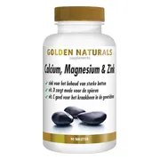 2x Golden Naturals Calcium, Magnesium & Zink Vegan 90 tabletten