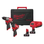 Milwaukee M12 FUEL™ FPP2X2-402X Accu combiset 2-delig (FPD2 + FCIWF1) 12V 4.0Ah in HD-Box - 4933498741