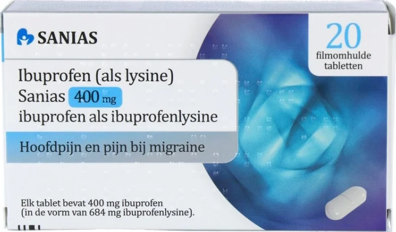 Sanias Ibuprofen (als Lysine) Sanias 400mg Tabletten 20TB