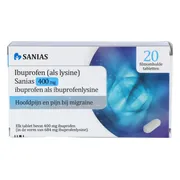 Sanias Ibuprofen (als Lysine) Sanias 400mg Tabletten 20TB