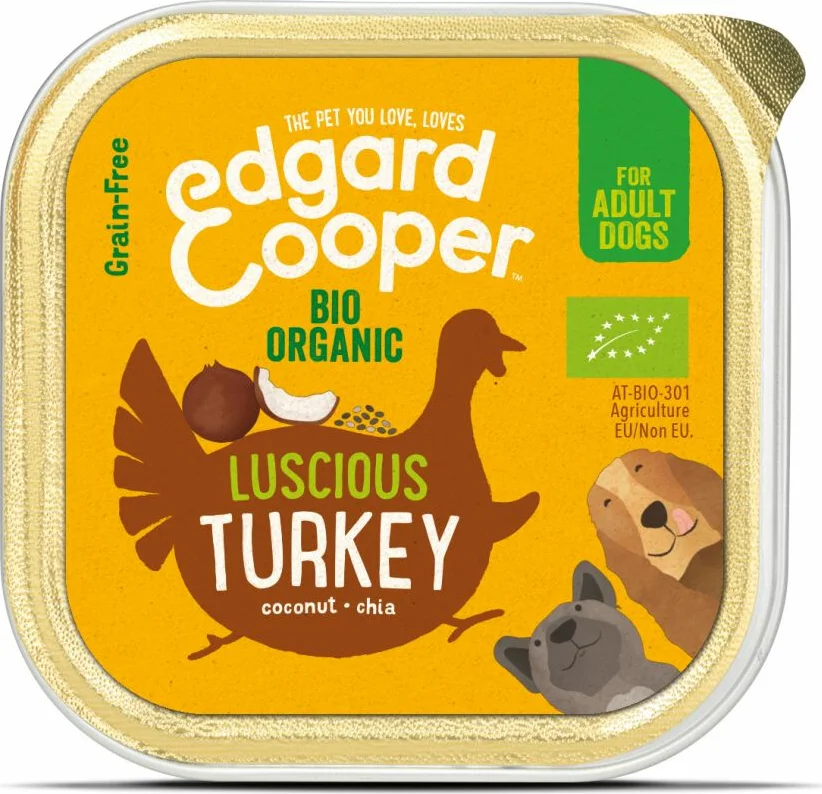 Edgard & Cooper Kuipje Vers Vlees Hondenvoer Bio Kalkoen 100 gr