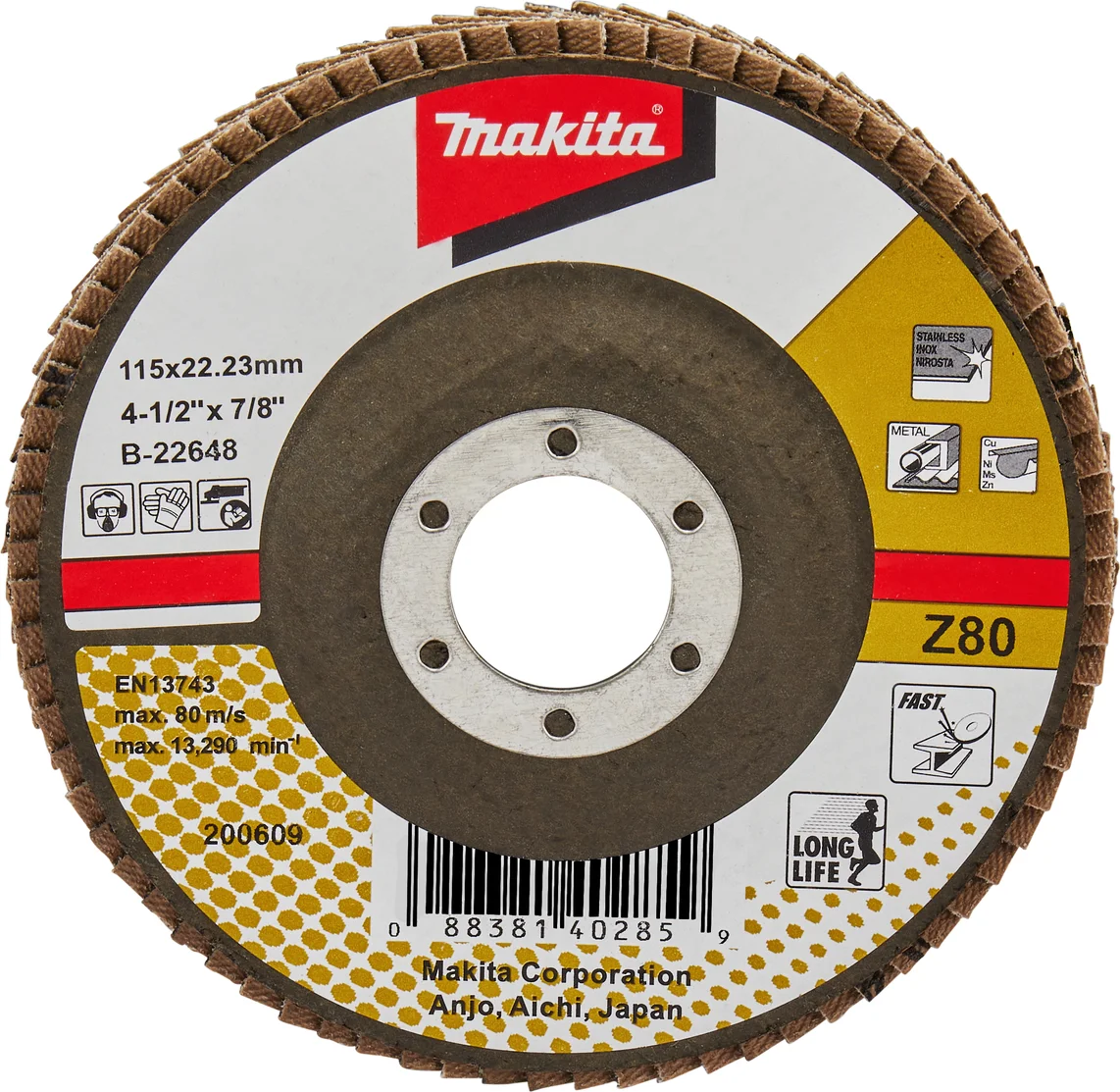 Makita B-22648 Lamellenschuurschijf Z80 | 115mm