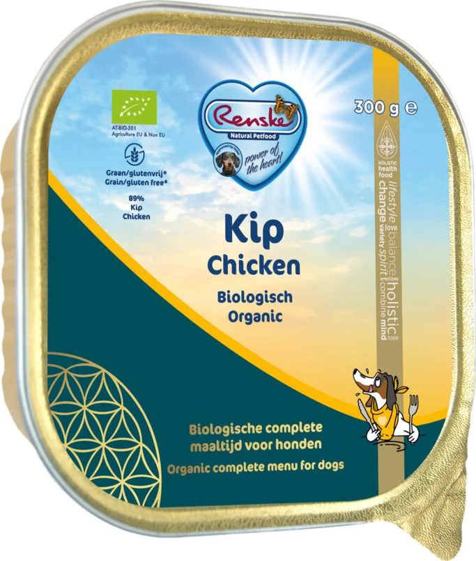 Renske Bio Vers Gestoomd Hondenvoer Nat Kip 300 gr