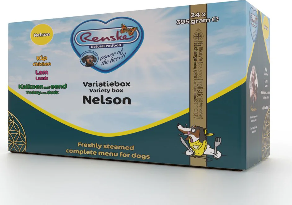 Renske Variatiebox Hondenvoer Nat Nelson 24 x 395 gr