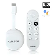 CASA LUMA Android TV Stick 4K Ultra HD –WiFi 6 – Google Assistant & Spraakbediening – Smart TV Box – Netflix , YouTube, Disney+ - Google Play – Chromecast Alternatief