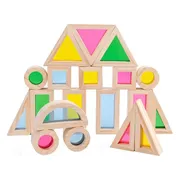 Sensorisch speelgoed | 24 stuks | houten blokken | Bouwen | Kinderspeelgoed | open einde speelgoed | montessori speelgoed | houten blokken