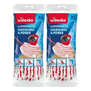 2x Vileda Super Mocio Microvezel & Power Navulling