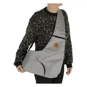 Hondentas Flamingo Kanga – comfortabele honden draagtas buikdrager – draagtas hond & kat – grijs – 44 cm – tot 5 kg