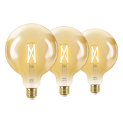WiZ Smart Filament lamp Globe XL 3-pack - Warm tot Koelwit Licht - E27
